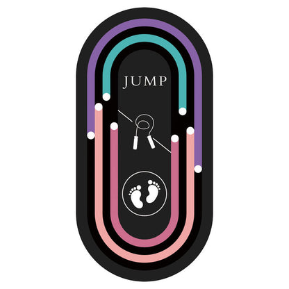 Oval Home Indoor Silent Anti-slip Fitness Thickened Skipping Rope Shock Pad Yoga Mat Infinite Avenue