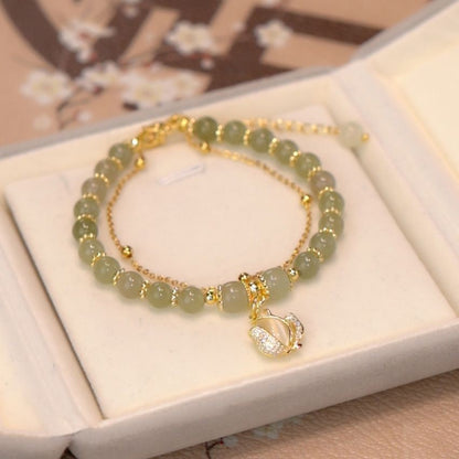 Women's Fashion Simple Tulip Double-layer Bracelet Green Infinite Avenue