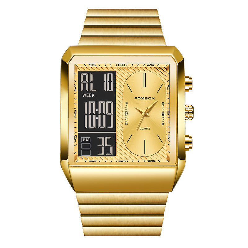 Stylish And Versatile Quartz Men's Watch Good-looking Full Gold Infinite Avenue