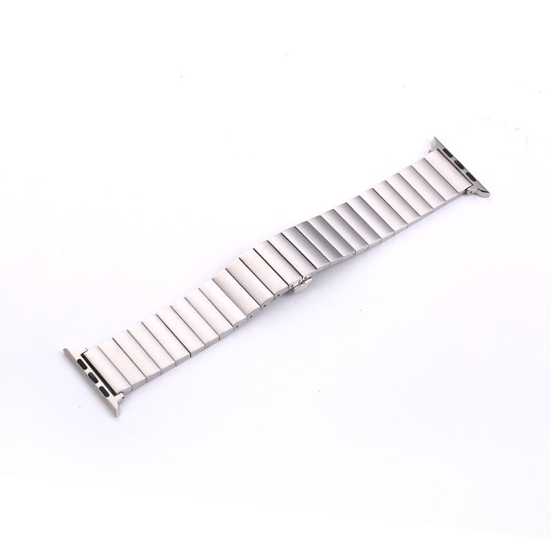 Smart Watch Band Bamboo Stainless Steel Metal Strap 42to44 Apple 22mm Silver Infinite Avenue