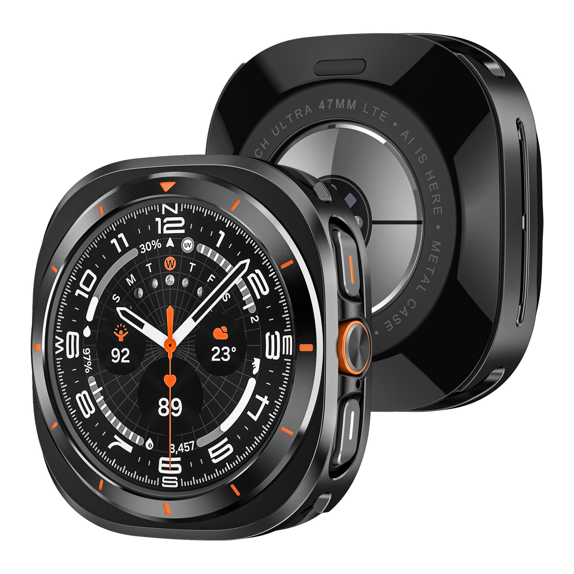 Applicable Watch Original Metal Protective Case Black Orange Oil Infinite Avenue