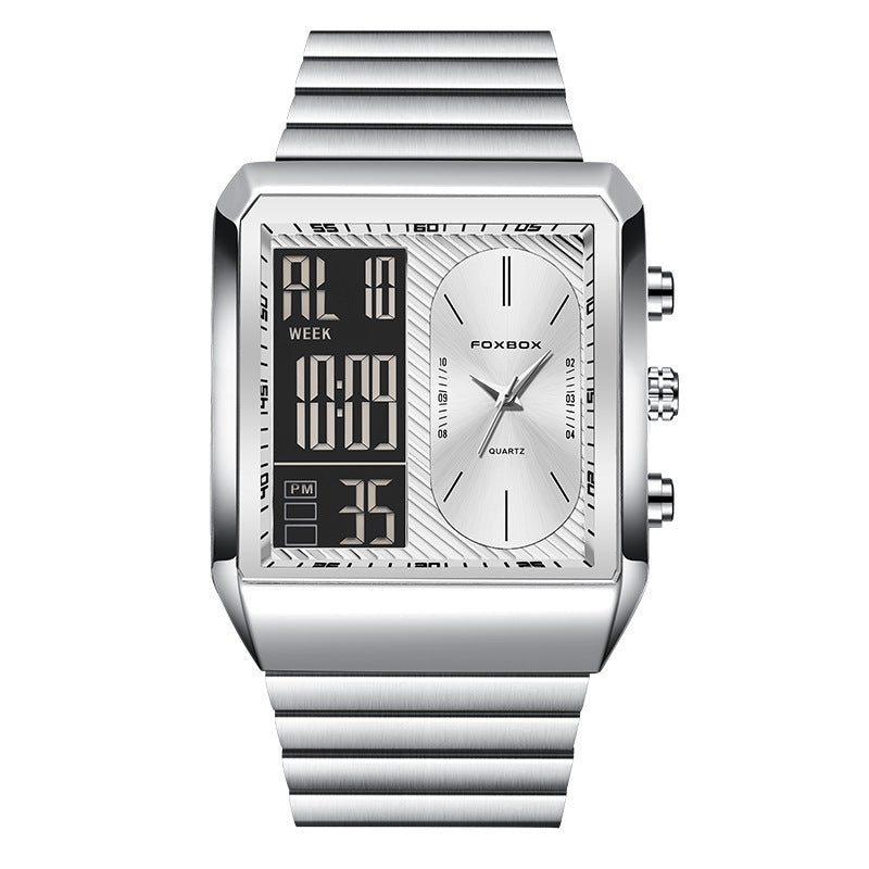 Stylish And Versatile Quartz Men's Watch Good-looking Full Silver Infinite Avenue