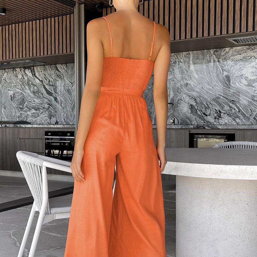 Women’s Casual Wide-Leg Jumpsuit - Infinite Avenue