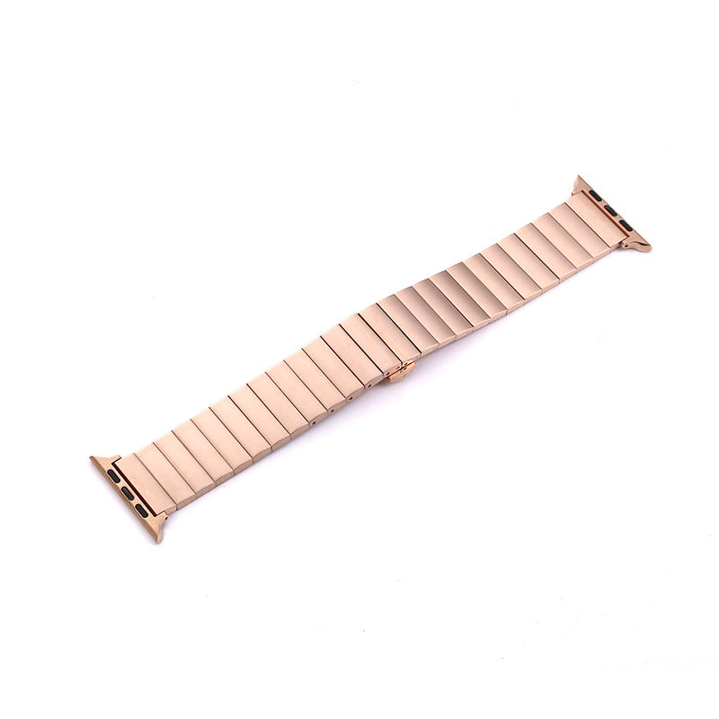 Smart Watch Band Bamboo Stainless Steel Metal Strap 42to44 Apple 22mm Rose Gold Infinite Avenue