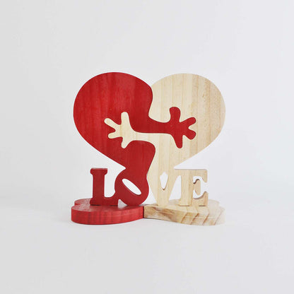 Heart-shaped Wooden Decoration Valentine's Day Gift Love Ornaments Infinite Avenue