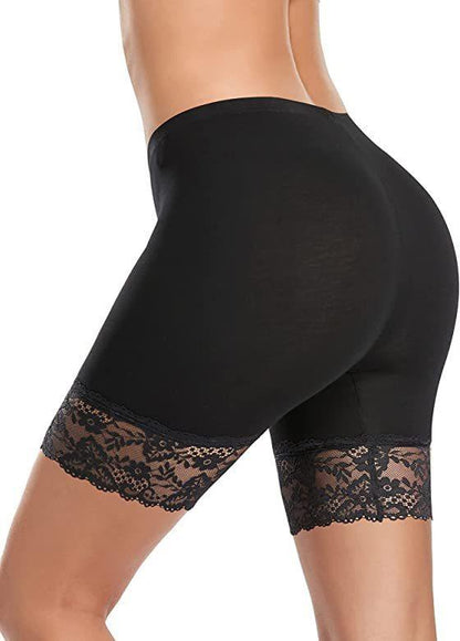 Plus Size High-Waist Seamless Leggings Black Lace Infinite Avenue