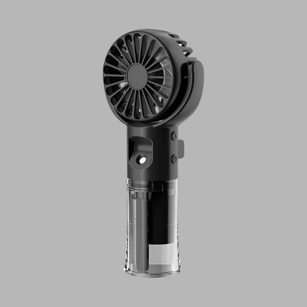 Portable 4-Speed Mist Fan: Handheld USB Rechargeable Summer Cooler F4 Spray Fan Black Hand held Spray Fan Infinite Avenue