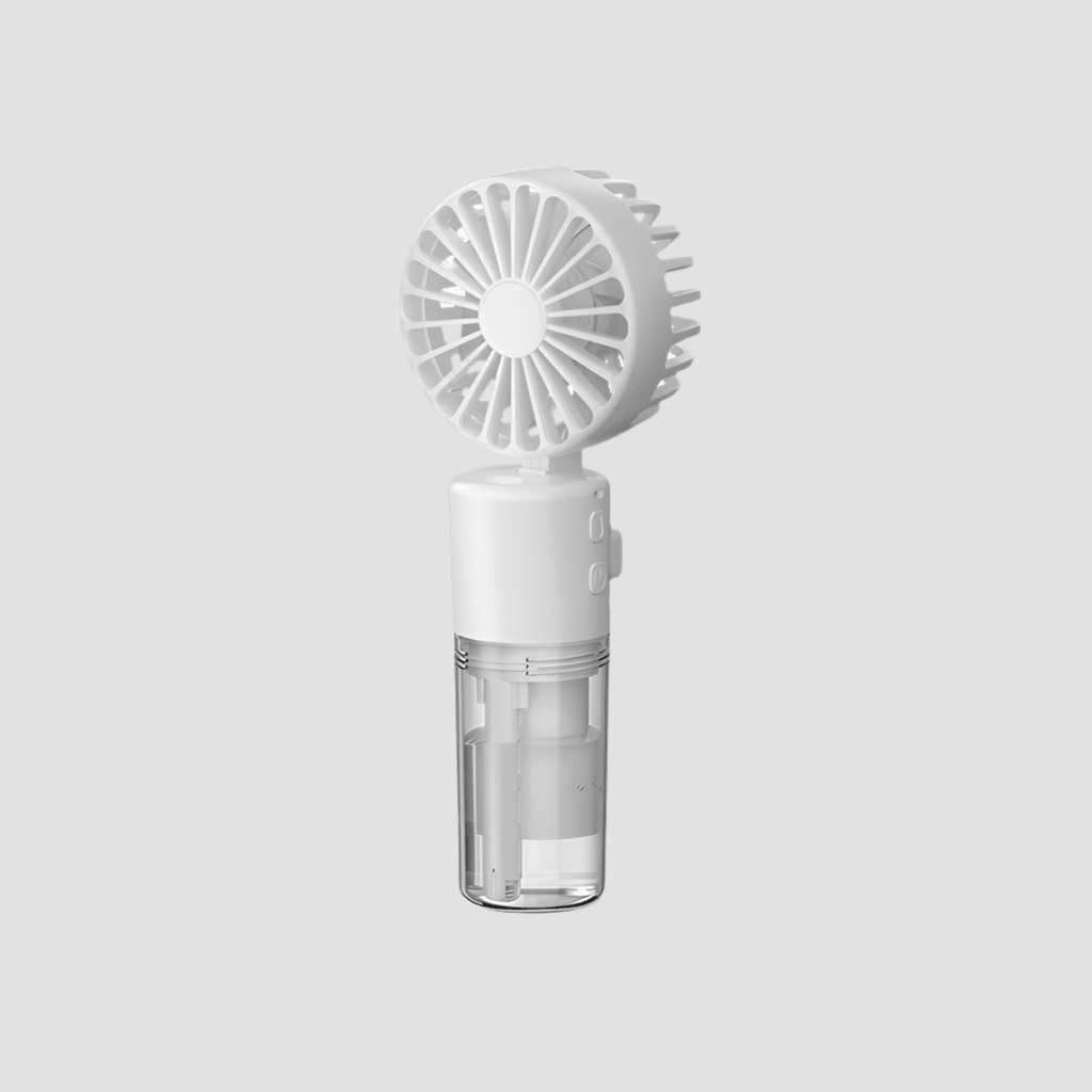 Portable 4-Speed Mist Fan: Handheld USB Rechargeable Summer Cooler F2 Spray Fan White Hand held Spray Fan Infinite Avenue