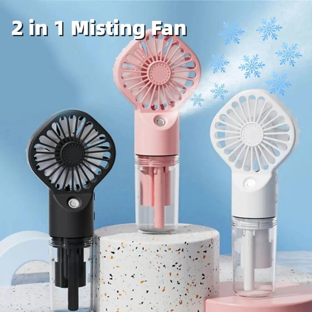 Portable USB Mist Fan with Humidifier and Strong Spray - Infinite Avenue