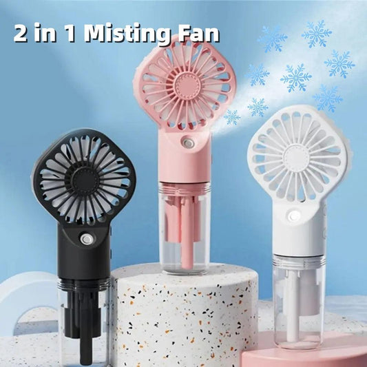 Portable USB Mist Fan with Humidifier and Strong Spray - Infinite Avenue