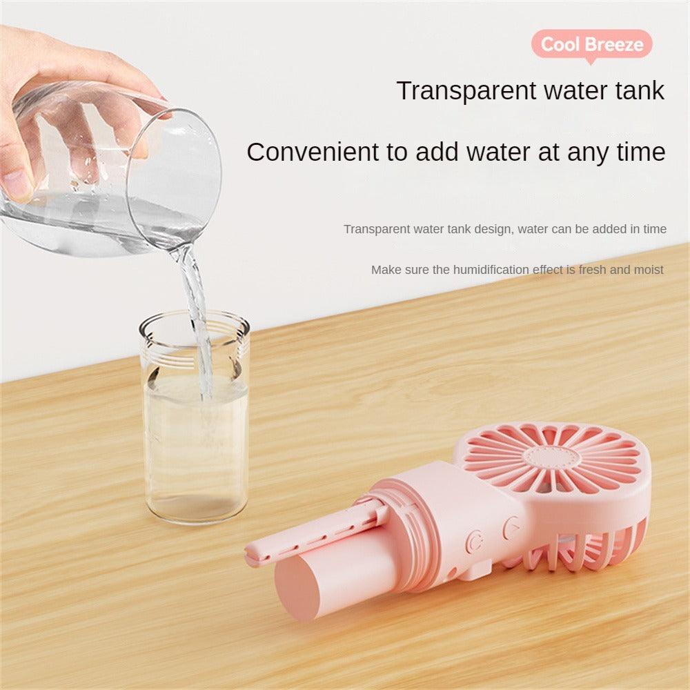 Portable USB Mist Fan with Humidifier and Strong Spray - Infinite Avenue