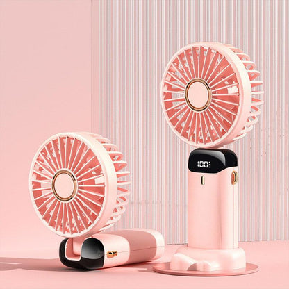 Portable USB Rechargeable Foldable Electric Fan Pink USB Infinite Avenue