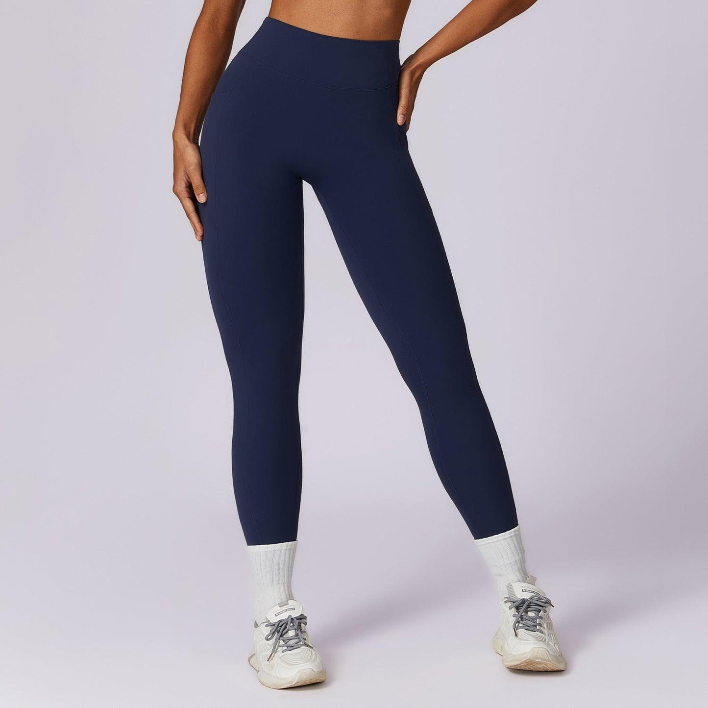 Quick-Dry High Waist Yoga Fitness Pants Badge Blue Infinite Avenue