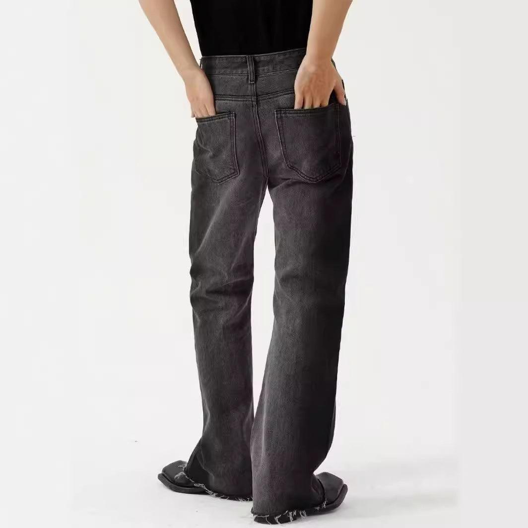 Retro Gradient Jeans Loose Flared Pants - Infinite Avenue