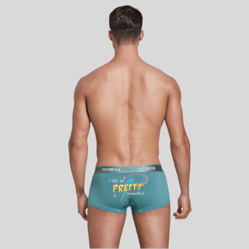 Spring Fashion Men’s Low Waist Trendy Boxer Briefs Turquoise Infinite Avenue