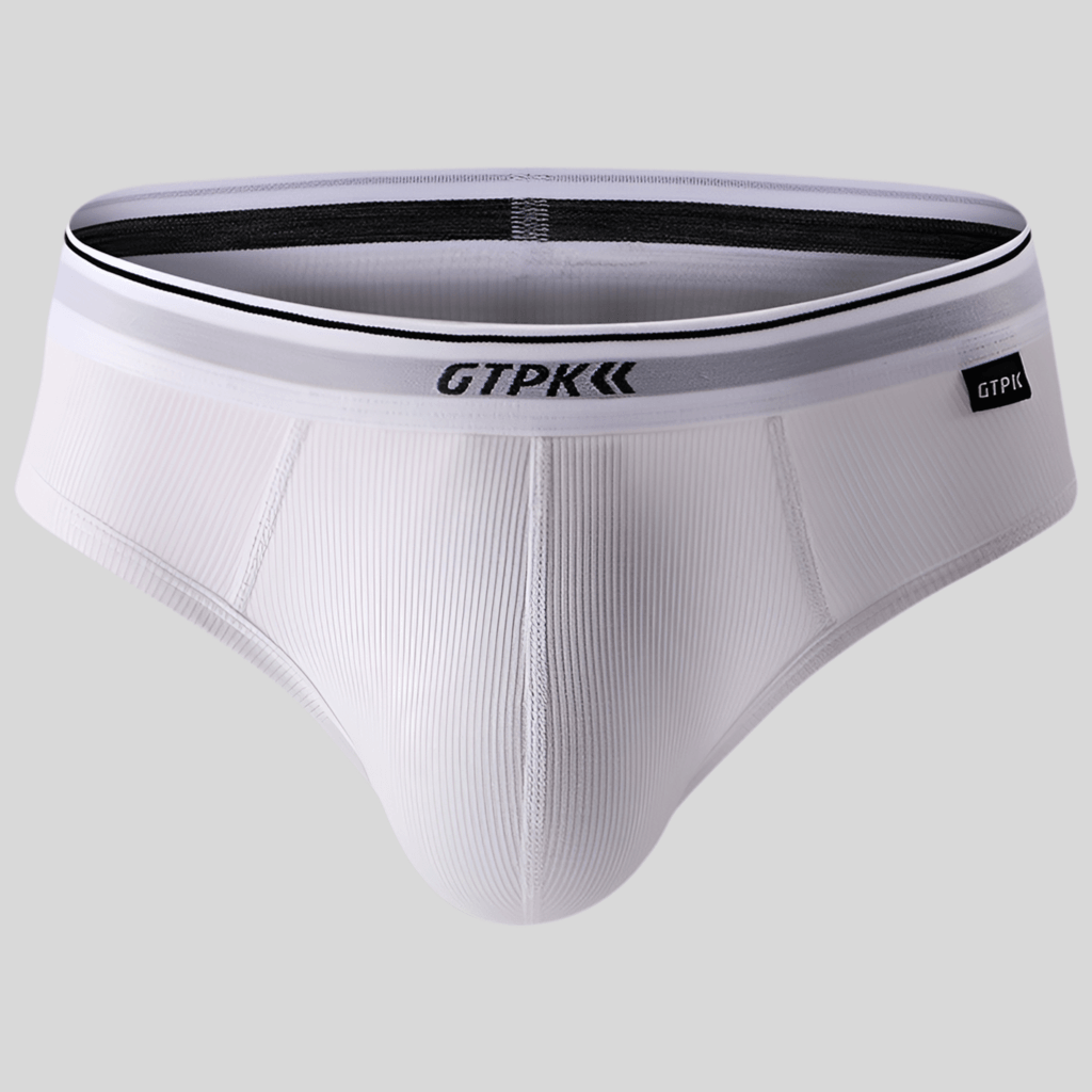 Summer Breathable Quick-drying Men's Modal Briefs White Infinite Avenue