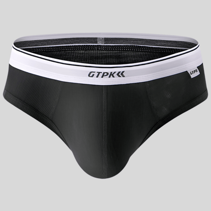 Summer Breathable Quick-drying Men's Modal Briefs Black Infinite Avenue