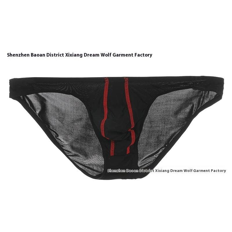 Thin Ice Silk Men's Underwear Black Red Line Infinite Avenue