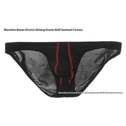 Thin Ice Silk Men's Underwear Black Red Line Infinite Avenue