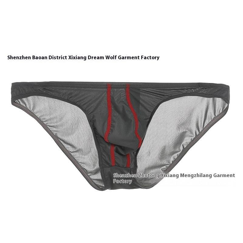 Thin Ice Silk Men's Underwear Carbon Gray Hit Red Line Infinite Avenue