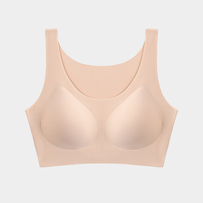 Women’s Seamless Sleep & Sports Bra – Rimless Beauty Vest Design Skin Color U get Infinite Avenue