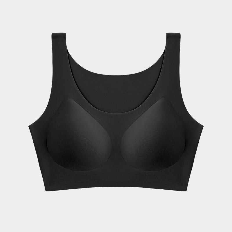 Women’s Seamless Sleep & Sports Bra – Rimless Beauty Vest Design Black U get Infinite Avenue