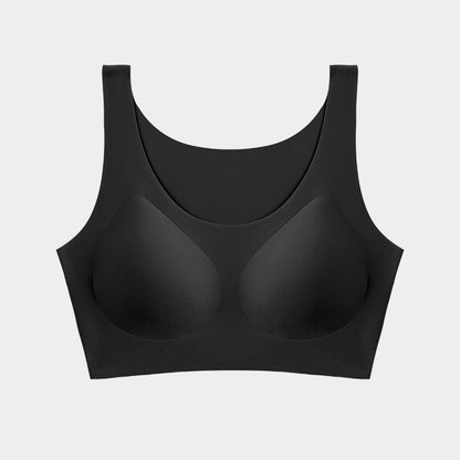 Women’s Seamless Sleep & Sports Bra – Rimless Beauty Vest Design Black U get Infinite Avenue