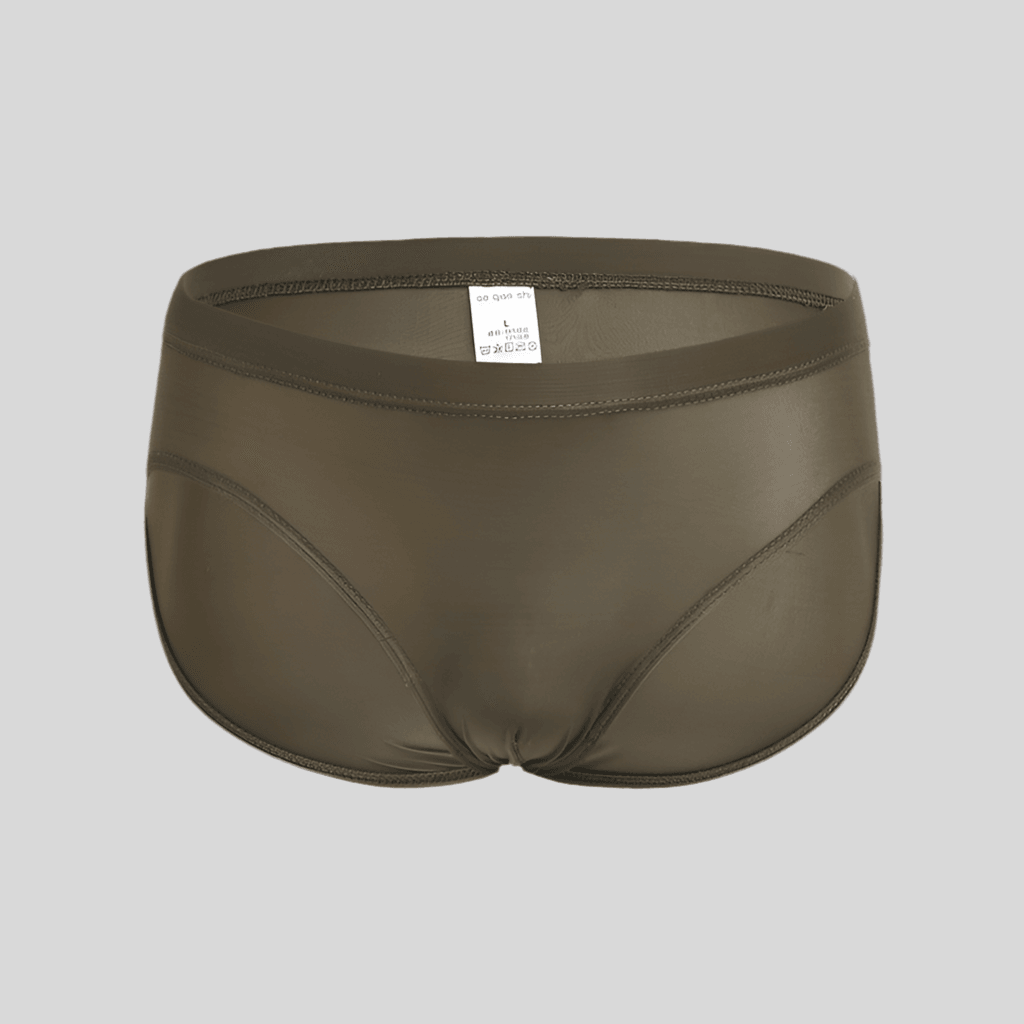 Ultra-Thin Ice Silk Men’s Briefs - Comfortable & Trendy Army Green Infinite Avenue