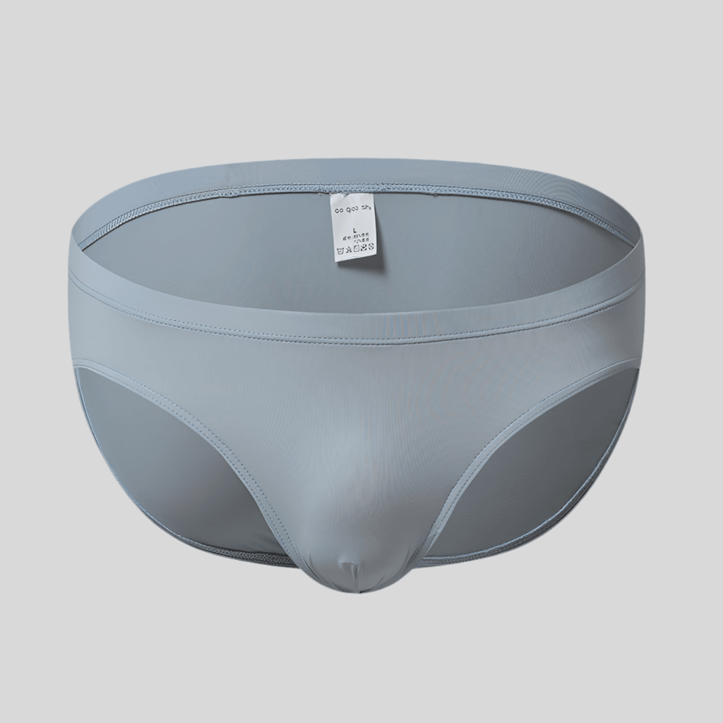 Ultra-Thin Ice Silk Men’s Briefs - Comfortable & Trendy Light Gray Infinite Avenue