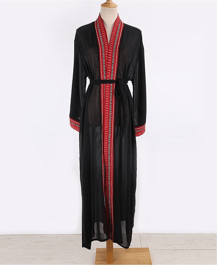 Women’s Chiffon Embroidered Cover-up Cardigan Infinite Avenue