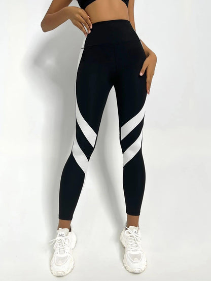 Women's Minimalist and Versatile High Waisted Yoga Pants Black and White Infinite Avenue