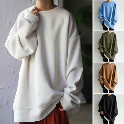 Women's Pullover Round Neck Loose Sweater Infinite Avenue