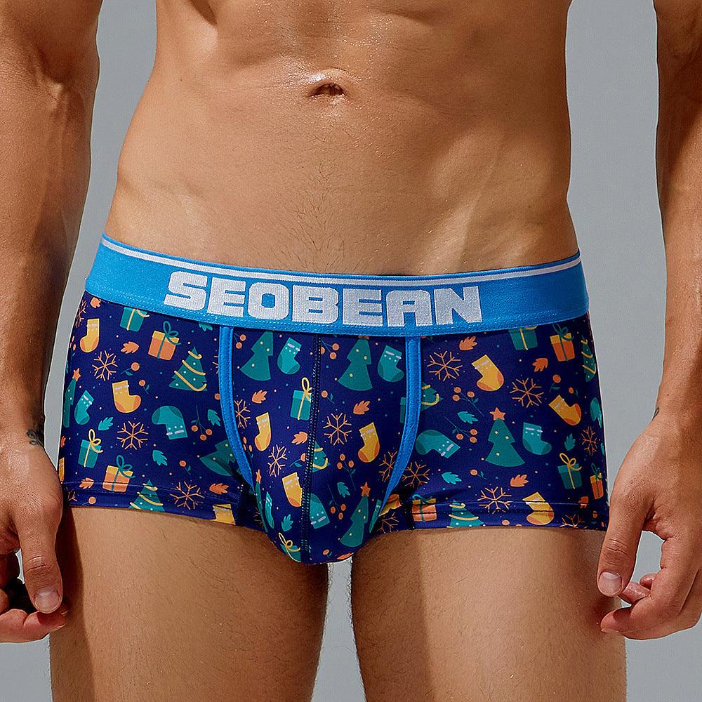 Youth Men’s Boxer Underwear Christmas Blue Infinite Avenue