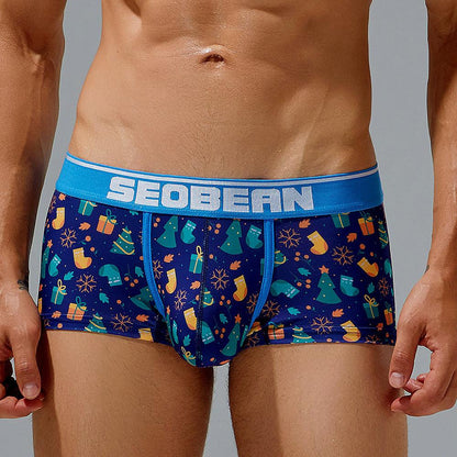 Youth Men’s Boxer Underwear Christmas Blue Infinite Avenue