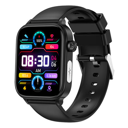 New ET570 Smart Watch Bluetooth Calling ECG ECG Function Non-invasive Blood Glucose Real Blood Oxygen Bracelet Black Infinite Avenue