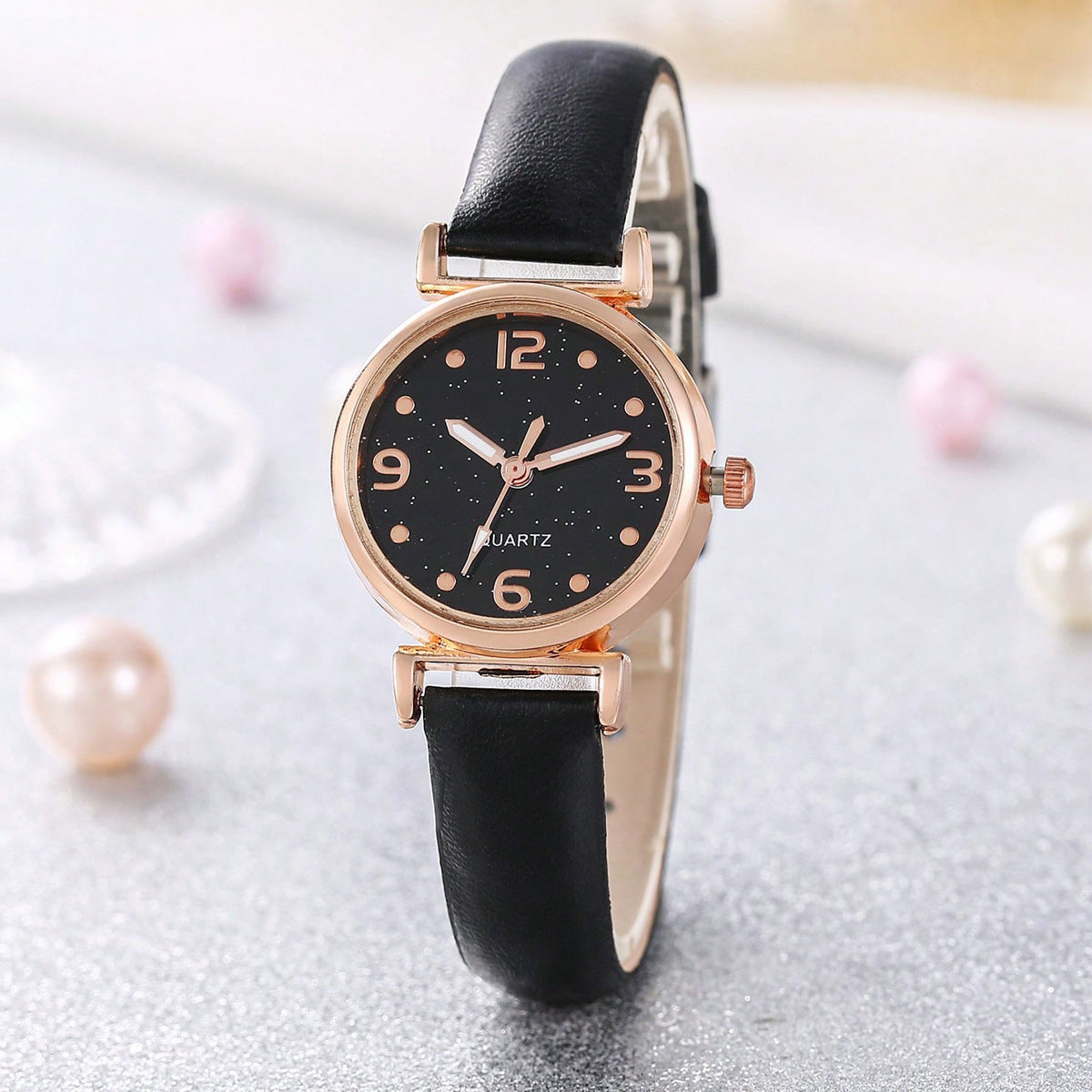 Lady Temperament Heart Bracelet Quartz Watch Suit Dot Digital Style Infinite Avenue