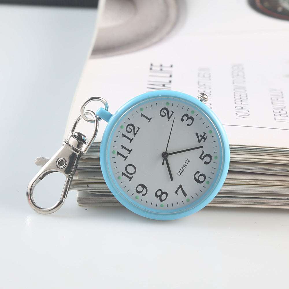 Clear Numbers Luminous Watch Keychain Pocket Watch Light Blue Infinite Avenue