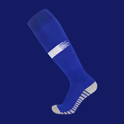 Men's Thickened Soccer Socks – Towel Bottom for Training Colorful Blue and White Infinite Avenue