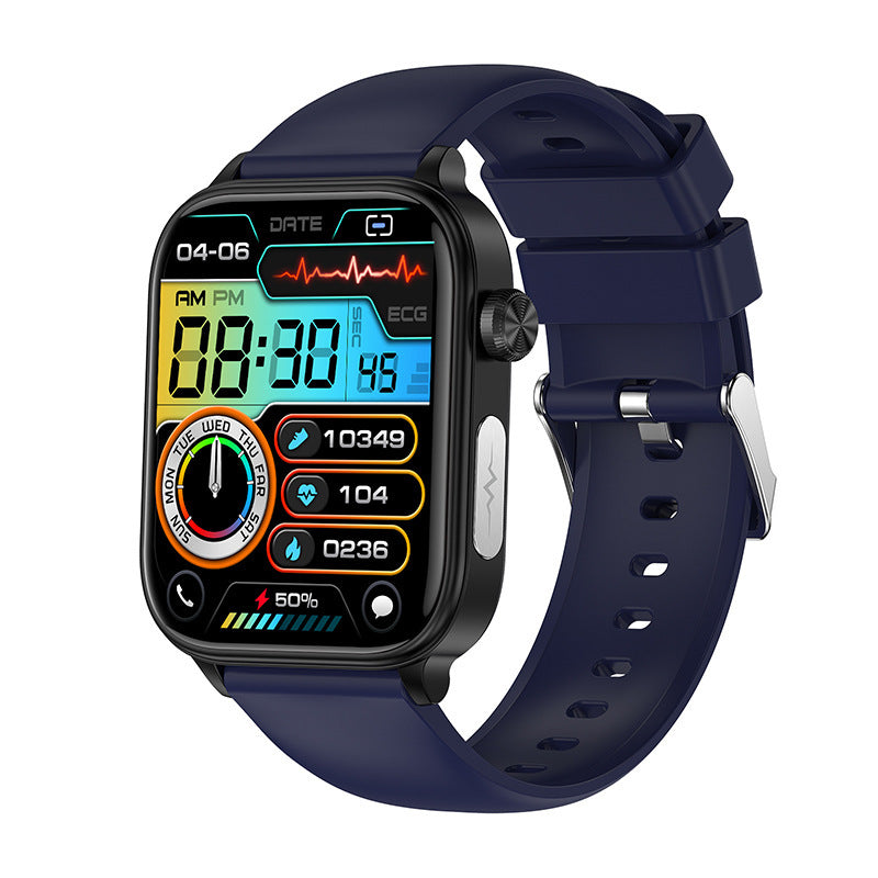 New ET570 Smart Watch Bluetooth Calling ECG ECG Function Non-invasive Blood Glucose Real Blood Oxygen Bracelet Blue Infinite Avenue