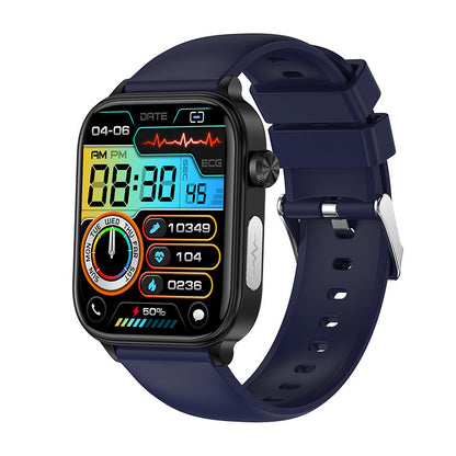 New ET570 Smart Watch Bluetooth Calling ECG ECG Function Non-invasive Blood Glucose Real Blood Oxygen Bracelet Blue Infinite Avenue