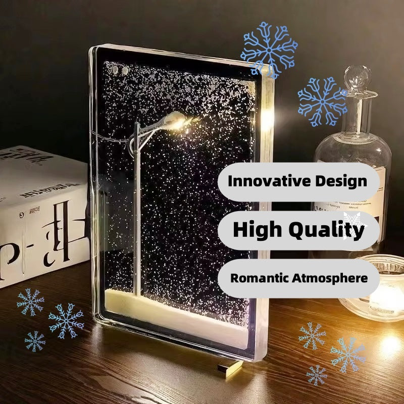 Magic Snowy Landscape Night Light – Christmas Desktop Decor Infinite Avenue