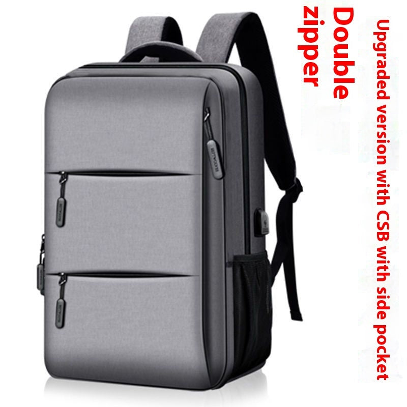 Business & Travel Backpack – Computer Bag Gray Double Pull Infinite Avenue