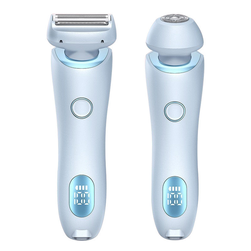 2-in-1 USB Rechargeable Epilator & Trimmer – Women’s Body Shaver Blue USB Infinite Avenue