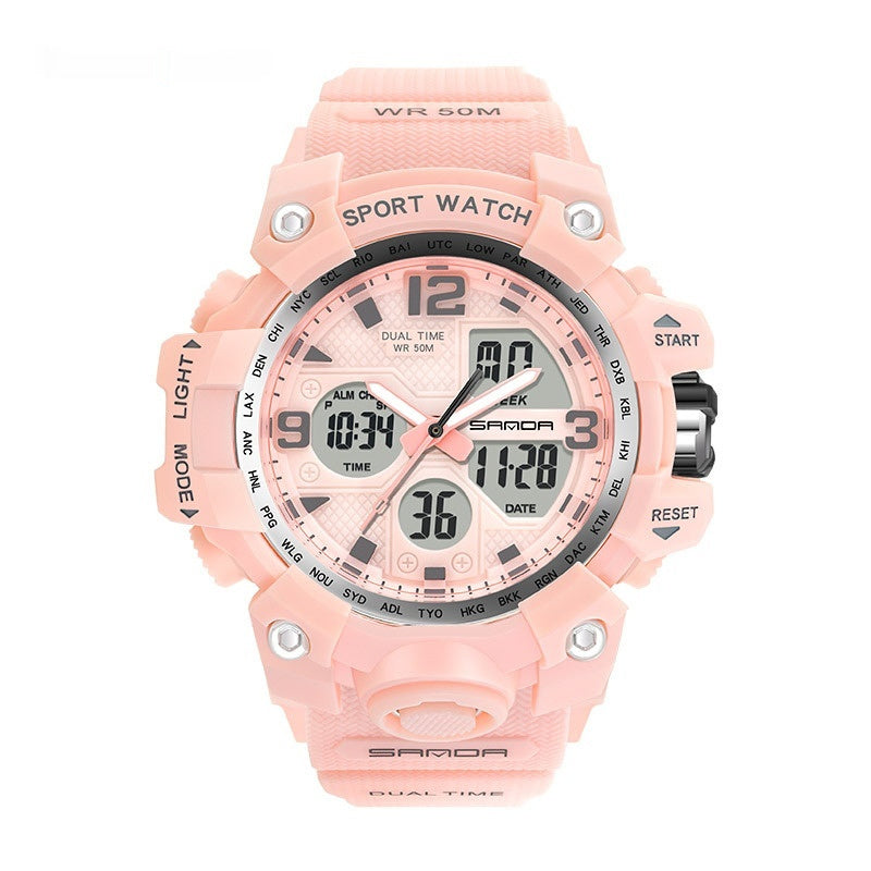 Electronic Youth Student Fashion Trend Cool Men's Watch 942 Cherry Pink Women's Infinite Avenue