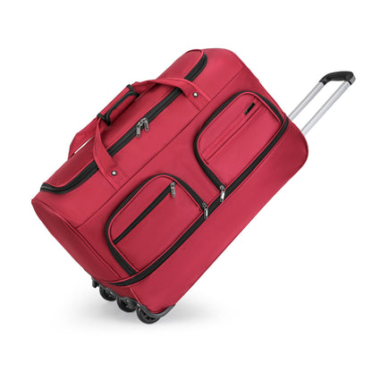 Plus-sized Capacity Travel Bag Multifunctional Folding Wine Red Infinite Avenue