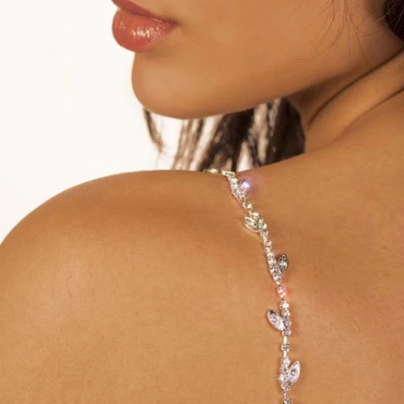 Women's Leaf Rhinestone Shoulder Chain Infinite Avenue