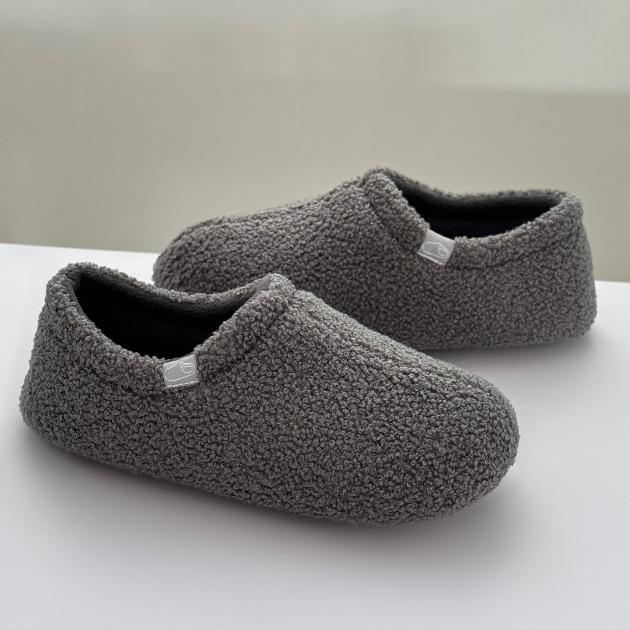 Women's Plush Memory Foam Loafers Polar Fleece Gray Infinite Avenue