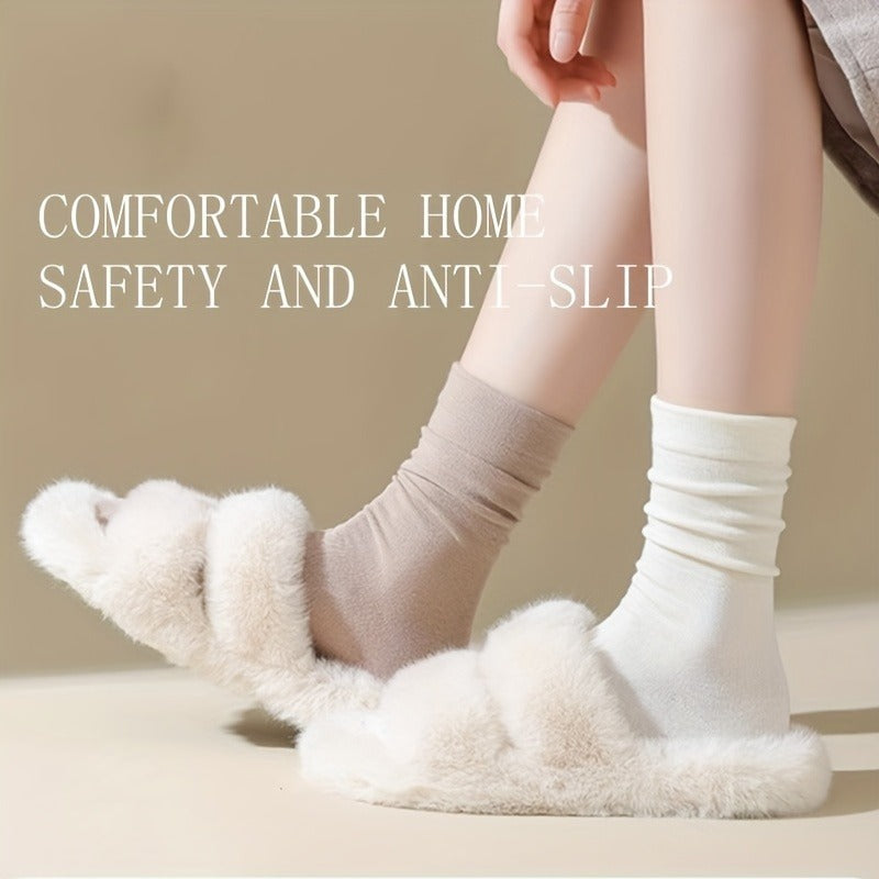 6 Pairs Pure Cotton Non-Slip Socks – Soft & Breathable Infinite Avenue