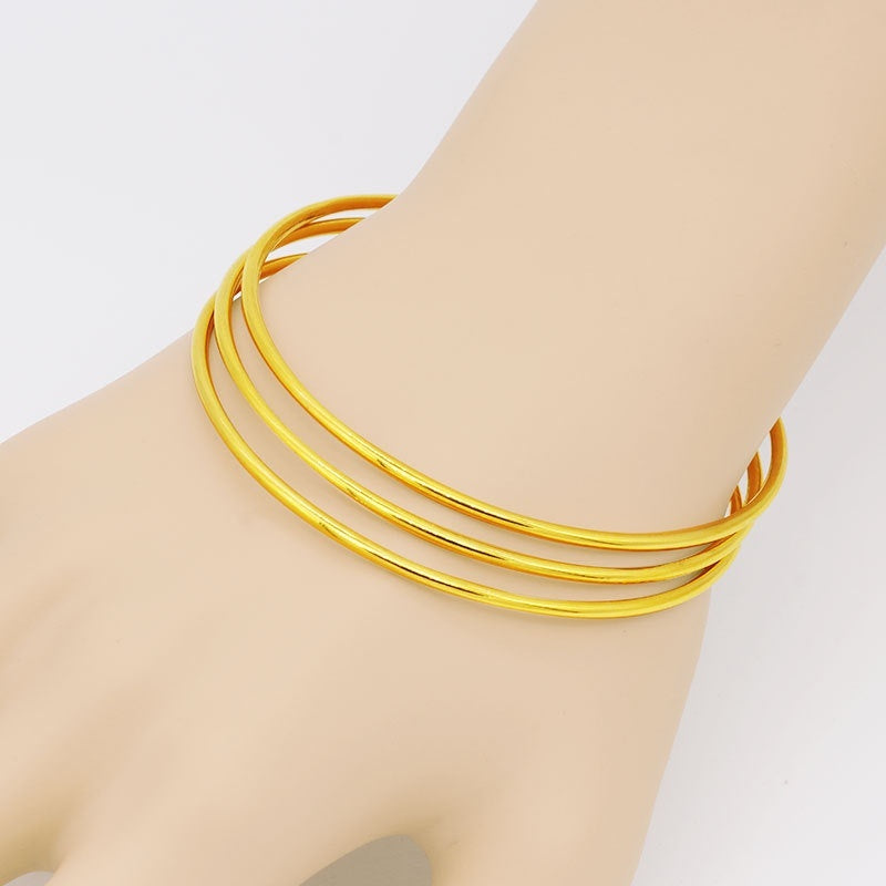 Alluvial Gold Bracelet Women's Non-fading Fine Circle Infinite Avenue