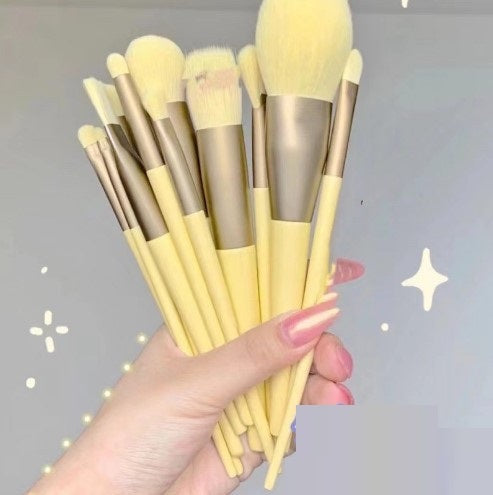 13-Piece Makeup Brush Set – Foundation, Blush, Eyeshadow 13 Yellow Opp Bags Infinite Avenue